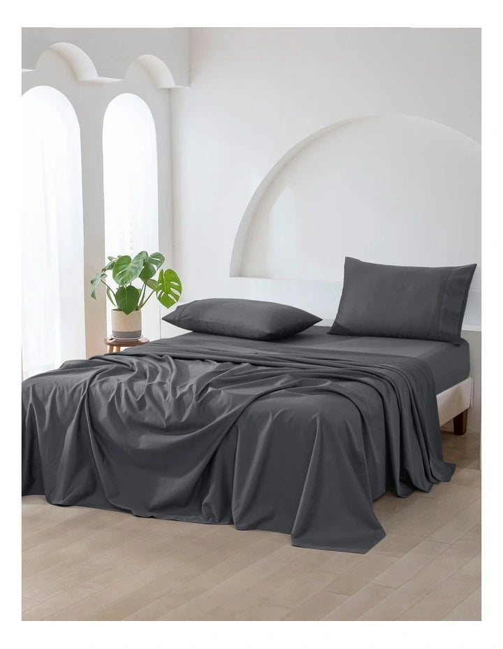 500 Thread Count Bed Sheet Set - Charcoal