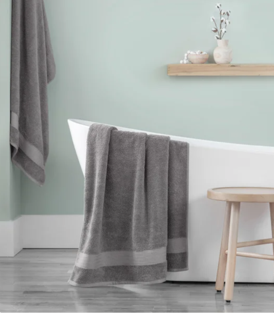 100% H-Grocotton Bath Towels - Gun Metal
