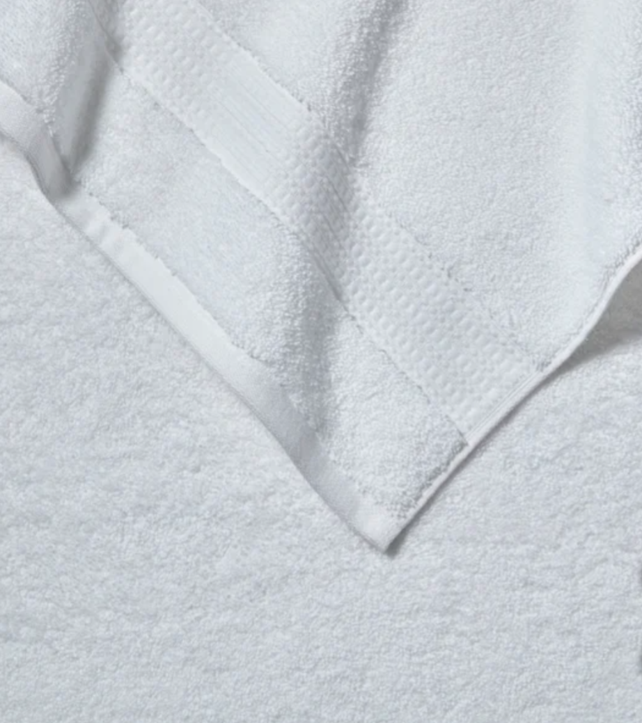 100% H-Grocotton Bath Towels - Pearl White