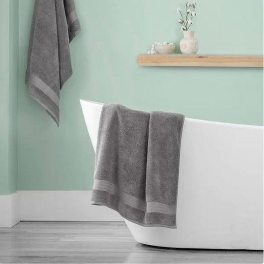 100% H-Grocotton Bath Towels - Gun Metal