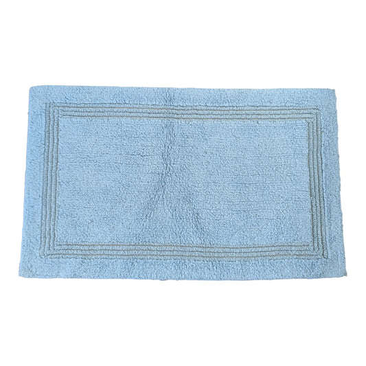 Cotton Bath Mat - Lewis Blue