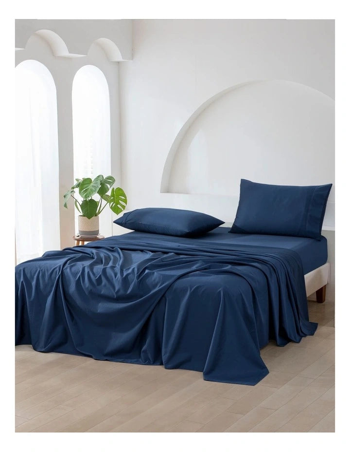 500 Thread Count Bed Sheet Set - Navy Blue