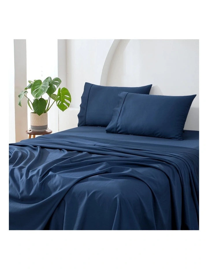 500 Thread Count Bed Sheet Set - Navy Blue